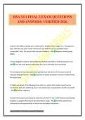 HSA 3111 FINAL 2 EXAM QUESTIONS AND ANSWERS&period; VERIFIED 2026&period;