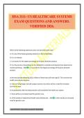 HSA 3111- US HEALTHCARE SYSTEMS EXAM QUESTIONS AND ANSWERS&period; VERIFIED 2026&period;