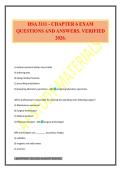 HSA 3111 - CHAPTER 6 EXAM QUESTIONS AND ANSWERS&period; VERIFIED 2026