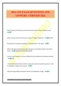 HSA 3111 EXAM QUESTIONS AND ANSWERS&period; VERIFIED 2026&period;