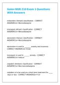 Galen NUR 210 Exam 1 Questions With Answers