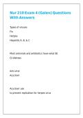 Nur 210 Exam 4 &lpar;Galen&rpar; Questions With Answers
