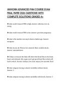 AWHONN ADVANCED FHM COURSE EXAM FINAL PAPER 2026 QUESTIONS WITH COMPLETE SOLUTIONS GRADED A&plus;