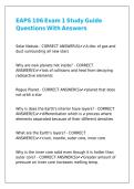 EAPS 106 Exam 1 Study Guide Questions With Answers&period;
