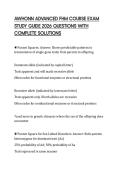 AWHONN ADVANCED FHM COURSE EXAM STUDY GUIDE 2026 QUESTIONS WITH COMPLETE SOLUTIONS