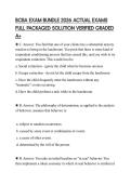 BCBA EXAM BUNDLE 2026 ACTUAL EXAMS FULL PACKAGED SOLUTION VERIFIED GRADED A&plus;