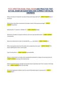 FCTC WRITTEN EXAM QUESTIONS AND CORRECT VERIFIED ANSWERS&vert;GRADED A&plus; &vert; LATEST 2026