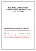 FCTC Written Test Preparation for Firefighters&vert; Complete Questions and Correct Answers&vert; Updated