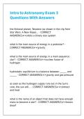 Intro to Astronomy Exam 3 Questions With Answers