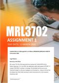 MRL3702 Assignment 1 Due 12 March 2026  - Distinction Guaranteed  &lowbar;UNISA