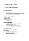 Samenvatting van de hoorcolleges toxicologie 