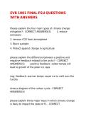 EVR 1001 FINAL FSU QUESTIONS WITH ANSWERS
