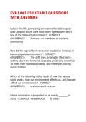 EVR 1001 FSU EXAM 1 QUESTIONS WITH ANSWERS