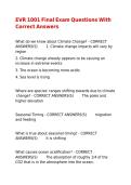 EVR 1001 Final Exam Questions With Correct Answers