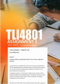 TLI4801 Assignment 1  Due 16 March 2026  - Distinction Guaranteed  &lowbar;UNISA