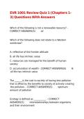 EVR 1001 Review Quiz 1 &lpar;Chapters 1-3&rpar; Questions With Answers
