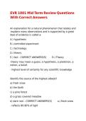 EVR 1001 Mid Term Review Questions With Correct Answers