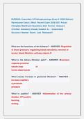 NUR2063&colon; Essentials of Pathophysiology Exams &vert;&vert; Most Recent Exams 2026-2027 