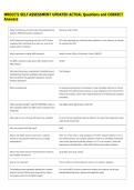 MROCC'S SELF ASSESSMENT UPDATED ACTUAL Questions and CORRECT  Answers 
