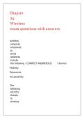 Chapter 24 Wireless exam questions with answers