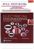 FULL TEST BANK&colon; For Electrical Engineering&colon; Principles & Applications 7th Edition by Allan Hambley &lpar;Author&rpar; Questions And Answers Graded A&plus;