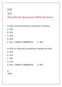 ESS 315 Final Exam Questions With Answers 