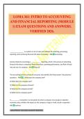 LOMA 361&colon; INTRO TO ACCOUNTING AND FINANCIAL REPORTING &lpar;MODULE 1&rpar; EXAM QUESTIONS AND ANSWERS&period; VERIFIED 2026&period;