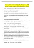 Financial Accounting Exam 1 with all Correct & 100&percnt; Verified Answers &vert;Latest Version &vert;Already Graded A&plus;