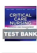 TEST BANK FOR Critical Care Nursing&colon; Diagnosis and Management 9th Edition by Linda D&period; Urden&comma; Kathleen M&period; Stacy ISBN&colon;978-0323642958 COMPLETE GUIDE ALL CHAPTERS COVERED 100&percnt; VERIFIED A&plus; GRADE ASSURED&excl;&excl;&excl;&excl;NEW LATEST UPDATE&excl;&excl;&excl;&excl;&excl;&excl;