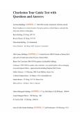 Charleston Tour Guide Test with Questions and Answers