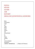 NGWA - STUDY GUIDE - AIR ROTARY DRILLING QUESTIONS & ANSWERS