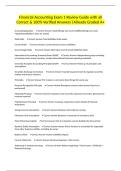 Financial Accounting Exam 1 Review Guide with all Correct & 100&percnt; Verified Answers &vert;Already Graded A&plus;