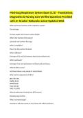 Med-Surg Respiratory System Exam &lpar;1&sol;2&rpar; &ndash; Foundations&comma; Diagnostics & Nursing Care Verified Questions Provided with A&plus; Graded  Rationales Latest Updated 2026