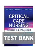 TEST BANK FOR Critical Care Nursing&colon; Diagnosis and Management 9th Edition by Linda D&period; Urden&comma; Kathleen M&period; Stacy ISBN&colon;978-0323642958 COMPLETE GUIDE ALL CHAPTERS COVERED 100&percnt; VERIFIED A&plus; GRADE ASSURED&excl;&excl;&excl;&excl;NEW LATEST UPDATE&excl;&excl;&excl;&excl;&excl;&excl;