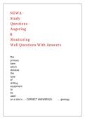 NGWA - Study Questions - Augering & Monitoring Well Questions With Answers 
