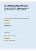 APEA Pharm &ndash; Men&rsquo;s Health Latest 2025 Revised Exam Questions & Correct Answers