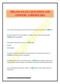 MBA 510- EXAM 2 QUESTIONS AND ANSWERS&period; VERIFIED 2026&period;