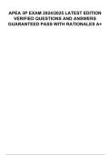 APEA 3P Exam 2024&ndash;2025 Latest Edition &ndash; Verified Questions & Answers
