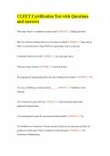 CLEET Certification Test with Questions and Answers