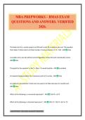 MBA PREPWORKS &ndash; BMAS EXAM QUESTIONS AND ANSWERS&period; VERIFIED 2026&period;