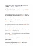 CLEET Crime Scene Investigation Exam with Questions and Answers
