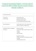 Financial Accounting Chapters 1-4 Exam with all Correct & 100&percnt; Verified Answers &vert;Latest Version &vert;Already Graded A&plus; 