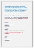TCI &lpar;Therapeutic Crisis Intervention&rpar; Training STUDY   GUIDE EXAM &vert; MOST RECENT EXAM 2026-2027 ACTUAL  COMPREHENSIVE   REAL EXAM QUESTION AND VERIFIED  SOLUTIONS  &vert; ALREADY GRADED A&plus; &vert; GUARANTEED  SUCCESS&excl;&excl;  NEWEST    EXAM &vert; JUST RELEASED&excl;&excl; 