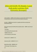 2026 LSUS ECON 705 Module 4 exam  study guide Louisiana State  University&comma; Shreveport