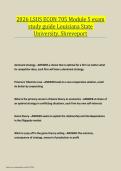 2026 LSUS ECON 705 Module 5 exam  study guide Louisiana State  University&comma; Shreveport 