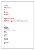 NASM Physique & Body Building &lpar; Specialization &rpar; REVIEW Questions With Answers