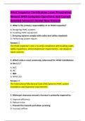 HVAC Inspector Certification Exam Preparation  Newest With Complete Questions And Correct  Detailed Answers&vert; Brand New Version 