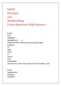 NASM Physique and Bodybuilding Coach Questions With Answers 