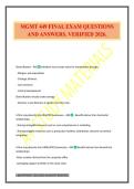 MGMT 449 FINAL EXAM QUESTIONS AND ANSWERS&period; VERIFIED 2026&period;