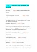 CLEET Final Exam with Questions and Answers
